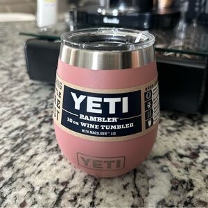 Authentic YETI Sandstone Pink. 10oz Wine Tumbler - Brand New